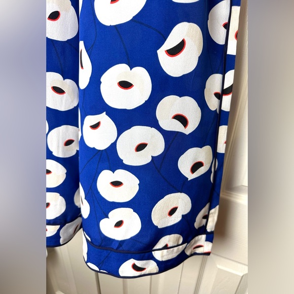 OLIVIA PALERMO x Chelsea28 Nordstrom Blue Poppy Culottes Silk Wide Leg Pants - Picture 8 of 14